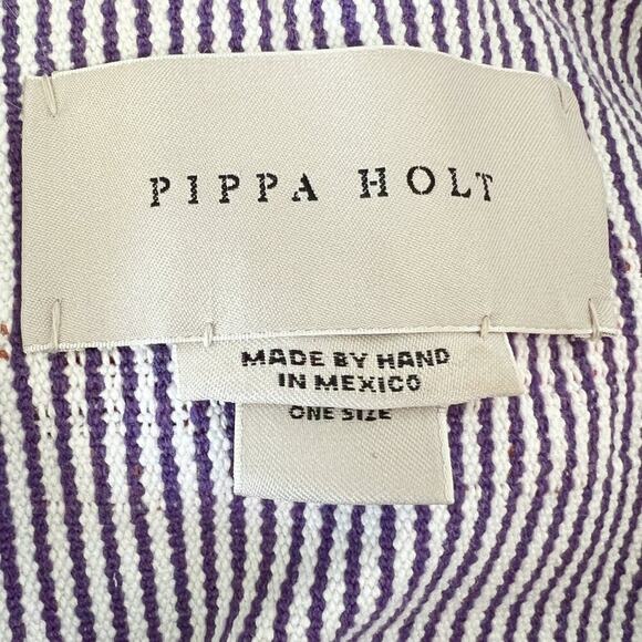 Pippa Holt Kaftan No.66 Limited Edition Purple Cotton Embroidered - Picture 6 of 9